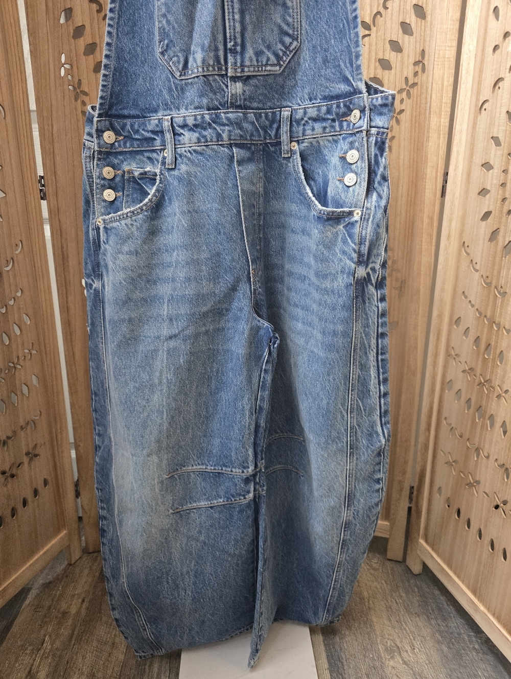 NWOT We The Free Good Luck Barrel Overalls ~Ultra Light Beam - Picture 10 of 14